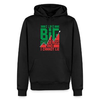 I Like Big Dividends And I Cannot Lie Investor Sto - Männer Premium Bio Hoodie - Schwarz - Vorne - Nico (187cm)