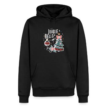 Jingle Bells et odeurs de vacances - Sweat à capuche Premium bio Homme - noir - Devant - Nico (187cm)