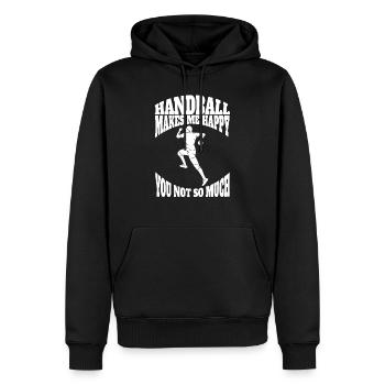 Handball Handballfan Handballteam Handballspieler - Männer Premium Bio Hoodie - Schwarz - Vorne - Nico (187cm)