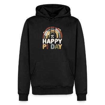 BOHO Regenbogen Happy Pi Day 3.14 Math Geek Teach - Männer Premium Bio Hoodie - Schwarz - Vorne - Nico (187cm)