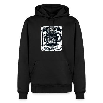 Tasse à café Grim - Sweat à capuche Premium bio Homme - noir - Devant - Nico (187cm)