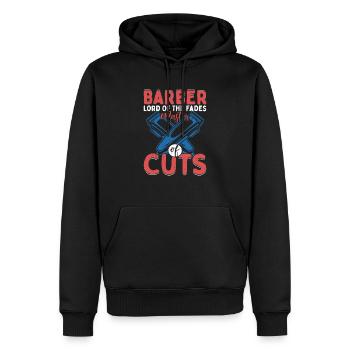 Barber Lord Of The Fades Master of Cuts Haircut Ba - Männer Premium Bio Hoodie - Schwarz - Vorne - Nico (187cm)