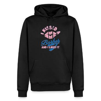 J’ai embrassé un et je l’ai aimé Barre de barbe de coupe de cheveux - Sweat à capuche Premium bio Homme - noir - Devant - Nico (187cm)