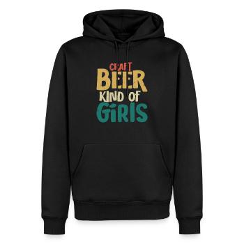 Bière artisanale genre de fille brasser brasseur Homebrew - Sweat à capuche Premium bio Homme - noir - Devant - Nico (187cm)
