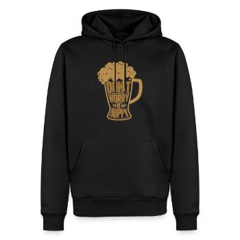 Don't Worry Be Hoppy Beer Brewer Homebrew - Men’s Premium Organic Hoodie - black - Front - Nico (187cm)