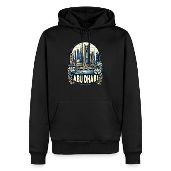 Abu Dhabi Vereinigte Arabische Emirate Kunst - Männer Premium Bio Hoodie - Schwarz - Vorne - Nico (187cm)