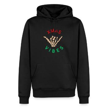 Xmas Vibes | XMAS - Sweat à capuche Premium bio Homme - noir - Devant - Nico (187cm)