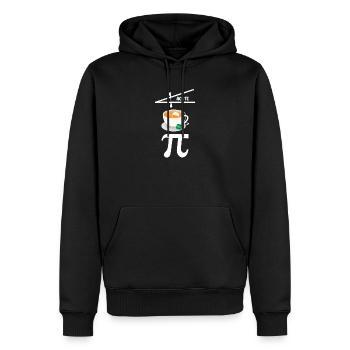 Aiguë Thé Gâteau Cutie Pi Jour Math Geek Connaissance - Sweat à capuche Premium bio Homme - noir - Devant - Nico (187cm)