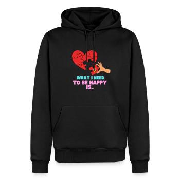 Das perfekte Stück meines Lebens | Lustiges Design - Männer Premium Bio Hoodie - Schwarz - Vorne - Nico (187cm)