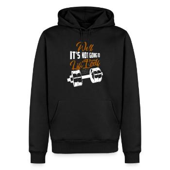 Well It's Not Going To Lift Itself Workout Weight - Men’s Premium Organic Hoodie - black - Front - Nico (187cm)