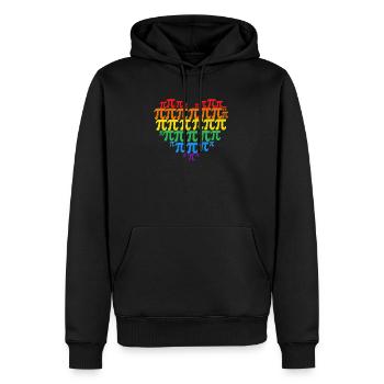 Pi Day Rainbow Heart Math LGBT Gay - Men’s Premium Organic Hoodie - black - Front - Nico (187cm)