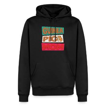 Guinea Pig Mom Cavy Lover Guinea Pigs Rodent - Men’s Premium Organic Hoodie - black - Front - Nico (187cm)