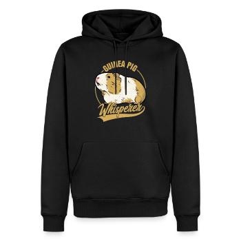Guinea Pig Whisperer Cavy Lover Guinea Pigs Rodent - Men’s Premium Organic Hoodie - black - Front - Nico (187cm)