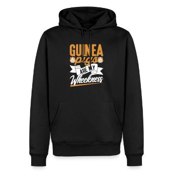 Guinea Pigs Are My Wheekness Cavy Lover Rodent - Men’s Premium Organic Hoodie - black - Front - Nico (187cm)