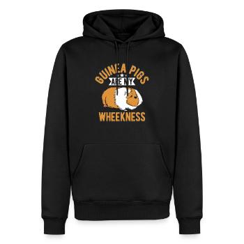 Les cochons d’Inde sont mon amant de rongeur Wheekness Cavy - Sweat à capuche Premium bio Homme - noir - Devant - Nico (187cm)