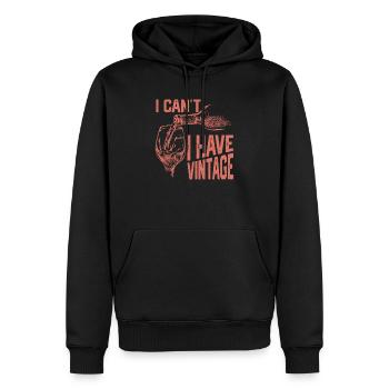 Je ne peux pas j’ai un vignoble viticole vintage - Sweat à capuche Premium bio Homme - noir - Devant - Nico (187cm)