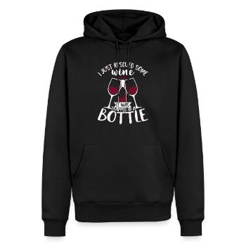 Je viens de sauver un vignoble viticole - Sweat à capuche Premium bio Homme - noir - Devant - Nico (187cm)