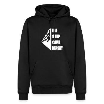 Bergwanderer Wandern Bergwandern Wanderung - Männer Premium Bio Hoodie - Schwarz - Vorne - Nico (187cm)