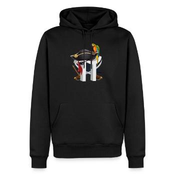 Pi Day Pirate Parrot Math Geek Halloween Animal - Men’s Premium Organic Hoodie - black - Front - Nico (187cm)