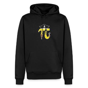 Pi Day Pirate Math Geek Math Numéro Nerd - Sweat à capuche Premium bio Homme - noir - Devant - Nico (187cm)