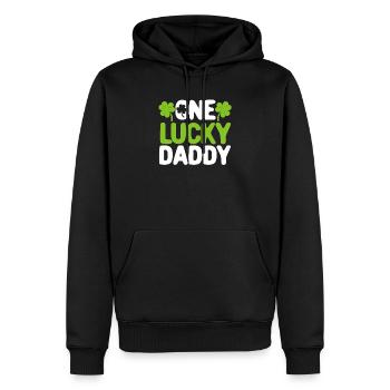 One Lucky Daddy Passende Familie St Patricks Day - Männer Premium Bio Hoodie - Schwarz - Vorne - Nico (187cm)