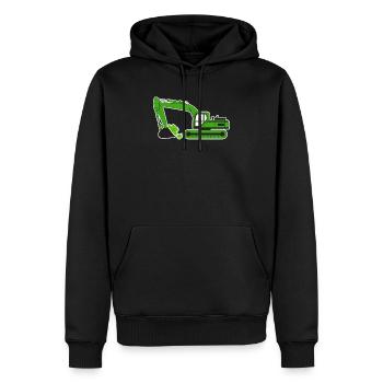 La Saint-Patrick Camion-grue Pelle Construction Irlandais - Sweat à capuche Premium bio Homme - noir - Devant - Nico (187cm)