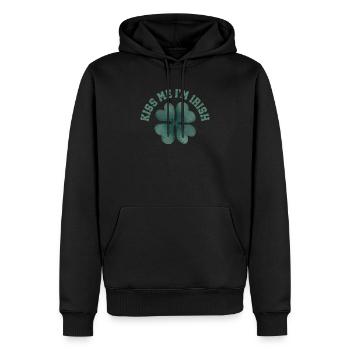 Kiss Me I'm Irish Funny Lucky Shamrock Saint - Männer Premium Bio Hoodie - Schwarz - Vorne - Nico (187cm)