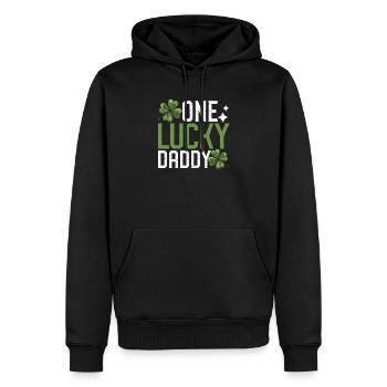 One Lucky Daddy Passende Familie St Patricks Day - Männer Premium Bio Hoodie - Schwarz - Vorne - Nico (187cm)