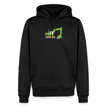 La Saint-Patrick Camion-grue Pelle Construction Irlandais - Sweat à capuche Premium bio Homme - noir - Devant - Nico (187cm)