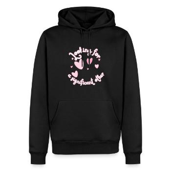Auf der Suche nach einem Lebensgefährten - Männer Premium Bio Hoodie - Schwarz - Vorne - Nico (187cm)