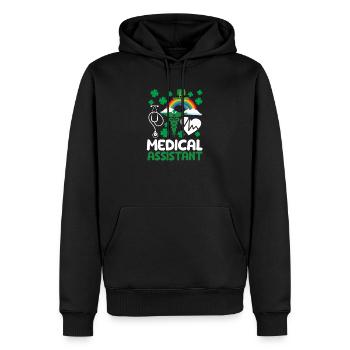 Medical Assistant Nurse - Men’s Premium Organic Hoodie - black - Front - Nico (187cm)