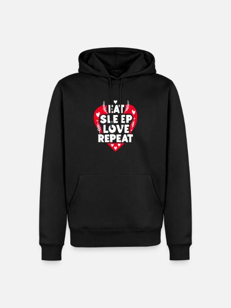 Eat Sleep Love Repeat - Men’s Premium Organic Hoodie - black