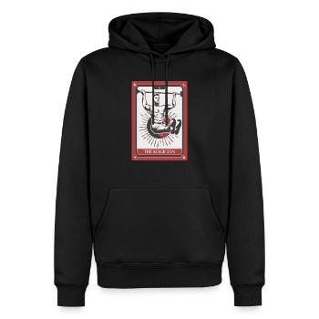 Calisthenics Tarot Card The Magician - Männer Premium Bio Hoodie - Schwarz - Vorne - Nico (187cm)