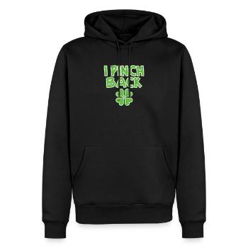 Je pince la fête drôle de la Saint-Patrick - Sweat à capuche Premium bio Homme - noir - Devant - Nico (187cm)