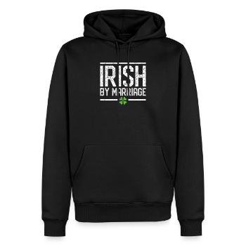 Irlandais par mariage St. Patrick’s Day Shamrock Green - Sweat à capuche Premium bio Homme - noir - Devant - Nico (187cm)