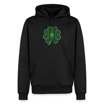 Lacrosse Kleeblatt Kleeblatt Lustig St Patricks - Männer Premium Bio Hoodie - Schwarz - Vorne - Nico (187cm)