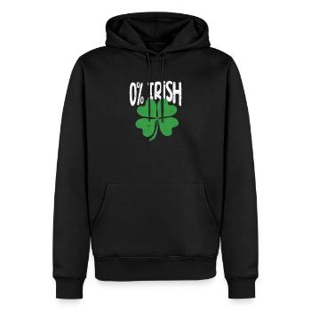 0% Trèfle irlandais Drôle de la Saint-Patrick - Sweat à capuche Premium bio Homme - noir - Devant - Nico (187cm)