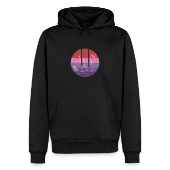 Astronomie Orion - Sweat à capuche Premium bio Homme - noir - Devant - Nico (187cm)