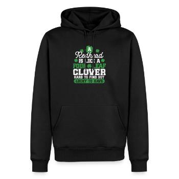 Ein Rotschopf ist wie ein vierblättriges Kleeblatt - Männer Premium Bio Hoodie - Schwarz - Vorne - Nico (187cm)