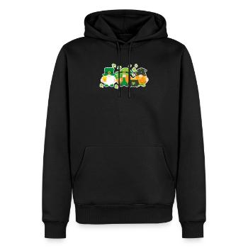 Irische nordische Zwerge Lustige Glückskobolde - Männer Premium Bio Hoodie - Schwarz - Vorne - Nico (187cm)