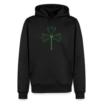 Lustige Baseballschläger Kleeblatt Kleeblatt - Männer Premium Bio Hoodie - Schwarz - Vorne - Nico (187cm)