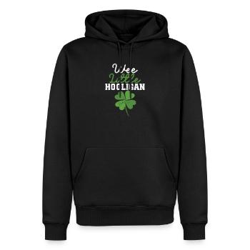 Wee Little Hooligan St. Patrick's Day Irish - Men’s Premium Organic Hoodie - black - Front - Nico (187cm)