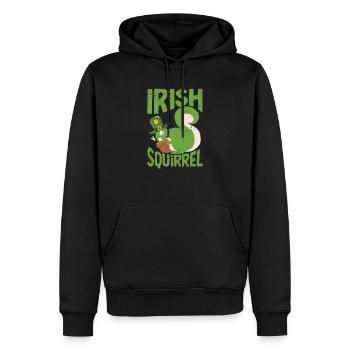Irisches Eichhörnchen Grün Niedlich St Patricks - Männer Premium Bio Hoodie - Schwarz - Vorne - Nico (187cm)
