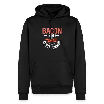 Le bacon est mon animal spirituel jambon viande de porc - Sweat à capuche Premium bio Homme - noir - Devant - Nico (187cm)