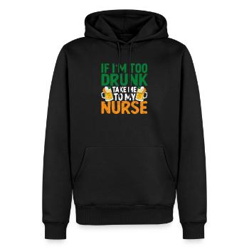 Wenn ich zu betrunken bin, bring mich zu meiner - Männer Premium Bio Hoodie - Schwarz - Vorne - Nico (187cm)