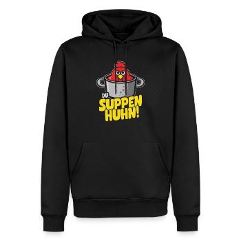 Suppen Huhn Suppenhuhn Gockel Eintopf Geschenk - Männer Premium Bio Hoodie - Schwarz - Vorne - Nico (187cm)