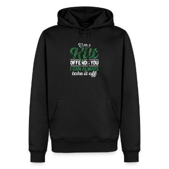 If my kilt offends you, I can take it away at any time. - Men’s Premium Organic Hoodie - black - Front - Nico (187cm)