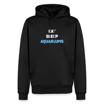 Eat Sleep Aquariums Drôle Aquarium Fans D’amoureux Des Poissons - Sweat à capuche Premium bio Homme - noir - Devant - Nico (187cm)