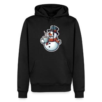 Schneemann - Männer Premium Bio Hoodie - Schwarz - Vorne - Nico (187cm)