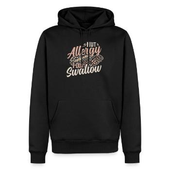 Allergie aux noix Je n’avale pas Sensibilisation Allergique aux noix - Sweat à capuche Premium bio Homme - noir - Devant - Nico (187cm)